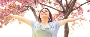 Woman Outdoors Under Tree